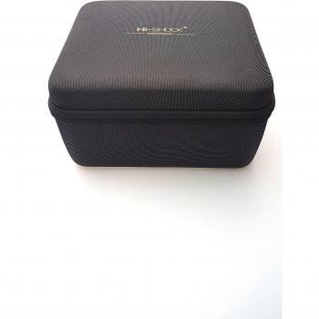 Hi-Shock® Softshell Portable Hardcase VR Shell with Zipper | System Case for Virtual Reality Headsets / VR Glasses / Gear VR [ EVA | Zipper | Black | Handle ]