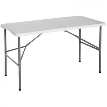 Mesa Plegable Rectangular Blanca 122cm para Catering O91