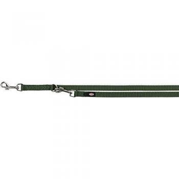 Ramal New Premium Verde Selva Trixie - Tipo: Ramal para perros, Material: Nylon, Color: Verde selva, Tamaño: Ajustable, Resistente al desgaste, Con mosquetón de seguridad