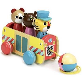 Vilac Coach Pull Toy, Multicolor