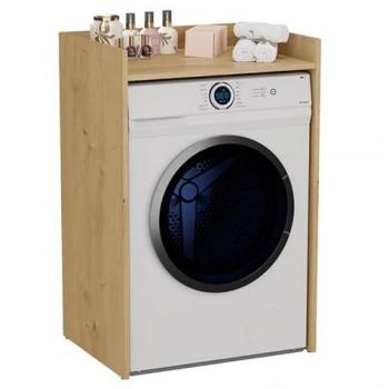 Mueble para lavadora Pola NP Artisan 50x64x97.5 cm - Armario moderno con estantes espaciosos y fácil montaje en color roble artesanal