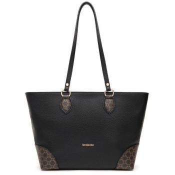 Nerogiardini Stylish Tote Bag in Technical Material, Black, Female, Size: ONE SIZE