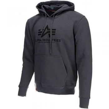 Alpha Industries Basic Hoodie Pullover Grey Black XL
