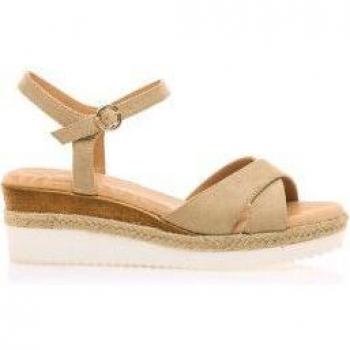Sandalias de cuña mujer Elif beige Mustang