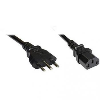 Alcasa 1500-I 1.8m Power plug type L C13 coupler Negro - Cable