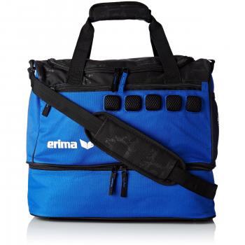 Bolsa Erima Hombres Deportes con bolsas de compartimiento de base Clásico 5-C nuevo real / negro, Opciones Tamaño: 164 niños
