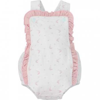 Peto de bebé estampado con mini volantes
