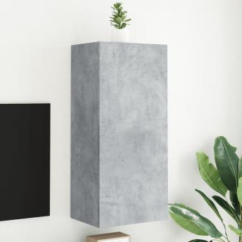 Mueble de TV de pared gris hormigón 40,5x30x90 cm madera multicapa Vidaxl