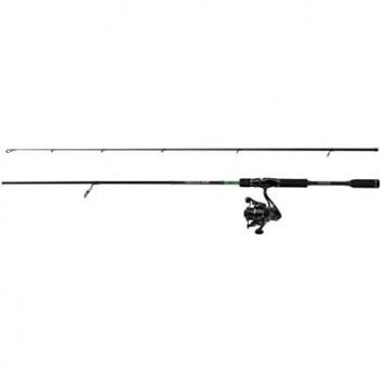 Combo de señuelo Mitchell Traxx MX3 - Caña de Pescar y Carrete para Spinning, Pesca depredador, Lucio/Perca/Lucioperca, Unisex, Negro/Verde, 2,13 m