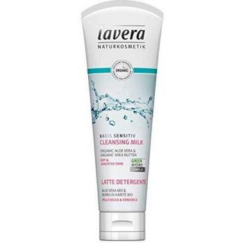 Lavera Basis Sensitiv Cleansing Milk 2 in 1 - Organic Aloe Vera & Organic Shea Butter (For Dry & Sensitive Skin)