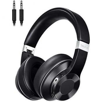 Auriculares Inalámbricos Diadema con Cancelación de Ruido Activa, Tekutue Plegables Cascos Bluetooth 5.0, Alta fidelidad Estéreo, 30Hrs de Reproducción, CVC8.0 Mic, para Androide/iOS/PC