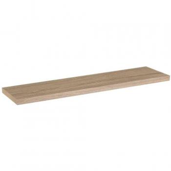 Estante de Pared MDF de Roble 120x23,5x3,8cm Organizador Minimalista