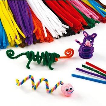 Baker Ross Pack ahorro de limpiapipas de 30 cm en 10 colores variados para manualidades infantiles