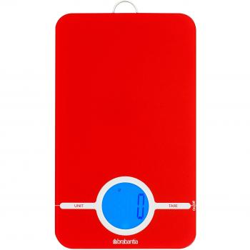 Brabantia 480744 - Báscula rectangular, color rojo pasión