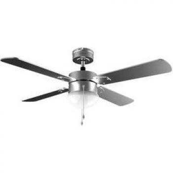 Cecotec EnergySilence Aero 5350 Black Design Ventilador de Techo 30W 4 Aspas Mando a Distancia con Luz Acero Inoxidable Negro