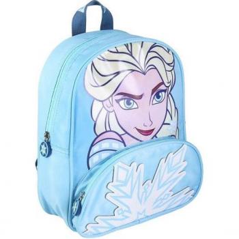 Mochila Escolar Infantil Disney Frozen con Bolsillo Azul 15x30x10cm Cerdá