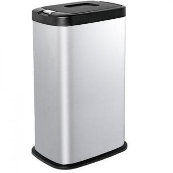 Kendan - Acero inoxidable a prueba de huellas dactilares 38 Litros resistente a huellas dactilares touch bin Cubo de basura de acero Basurero reciclaje 38 L
