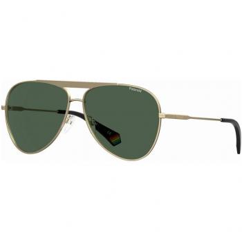 Polaroid Unisex Gold Metal Pilot Sunglasses PLD 6200/S/X with UV Protection