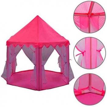 vidaXL - Tienda de campaña para jugar, diseño de princesa, color rosa