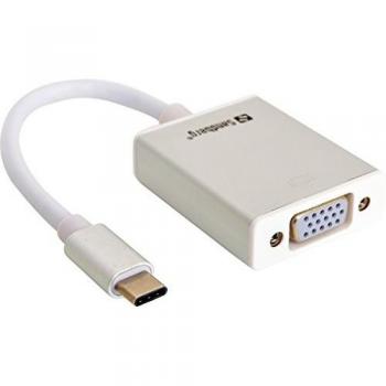 Sandberg 136-13 - Adaptador USB-C a VGA Link, Blanco