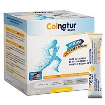 Colnatur Ready Listo Para Tomar - Colágeno con Magnesio, Ácido Hialurónico y Vitamina C, 30 Sticks Monodosis