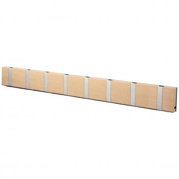 LOCA KNAX - Perchero de 8 ganchos roble/gris/encalado/79,5x8cm/horizontal