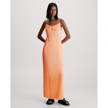 Calvin Klein Jeans - Vestido midi para mujer con tirantes y logo