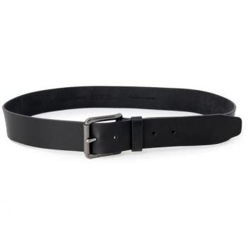 Hugo Boss Men's Black Leather Belt - 80 cm with Metal Pin Buckle