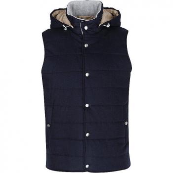 Eleventy Stylish Gilet with Wool Blend, Blue, Male, Size: L