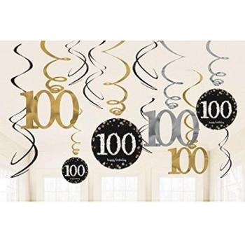 Amscan International – 9901723 oro espiral de celebración de 80º Kit de decoración