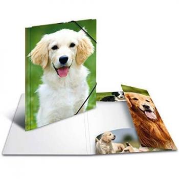 Carpeta de esquina A3 de PP con diseño de perros, HERMA