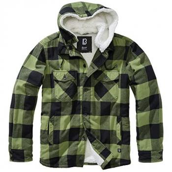 Brandit Lumberjack Hooded Jacket - Black/Olive 4XL for Men