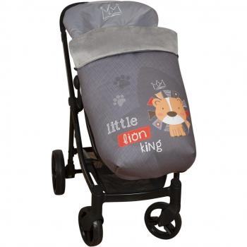 Babyline Lion - Saco De Silla Con Cubre Arnés De Regalo, Gris