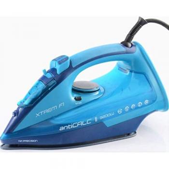 Plancha de Vapor XSQUO Xterm F1 3200W con Super Golpe de Vapor 120g/min, Uso Vertical, Suela Cerámica y Anti Goteo