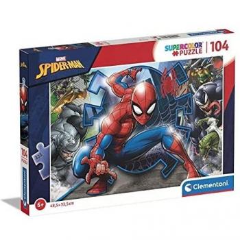 Clementoni- Puzzle 104 Piezas Spider-Man, Multicolor