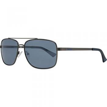 Timberland TB7175 Aviator Sunglasses for Men - Gunmetal Grey with Mirror Blue Lens, UV Protection
