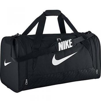 Nike Brasilia 6 Duffel Large - Bolsa unisex, color negro / blanco, talla única