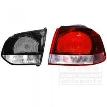 Piloto trasero combinado Van Wezel 5869932 para Volkswagen Golf 6, con interior negro y sin porta-lámpara