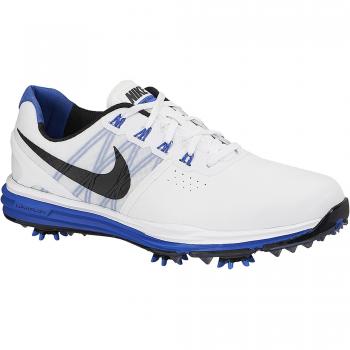 Nike Lunar Control 3 Zapatillas de golf, Hombre, Blanco / Negro / Azul , 47 1/2