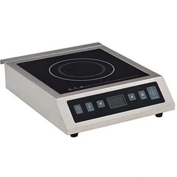 vidaXL Placa de Inducción Eléctrica con Pantalla Táctil Potencia 3500W Electrodoméstico Acero Inoxidable Pantalla LCD Táctil Control Calentamiento