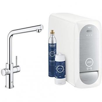 Grohe Blue Home Starter Kit - grifo de cocina con filtro de agua, caño en L (31454001