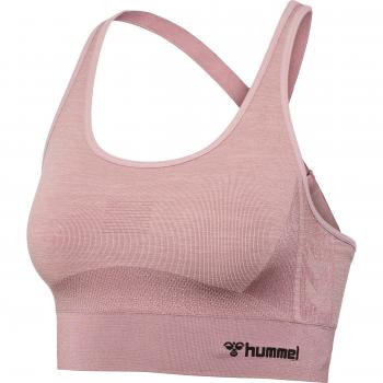 Hummel Cleaa Seamless Women's Sports Top in Rose Taupe Melange