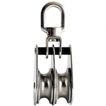Garrucha Articulada Inoxidable de 2 Ruedas de 32 mm