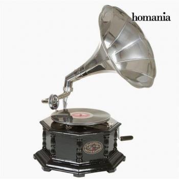 Gramófono Octogonal Negro Plata - Colección Old Style by Homania