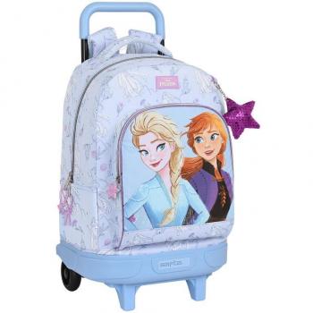 Mochila con Ruedas Extraíble Safta Compact Frozen II Believe 45cm Grande Lila