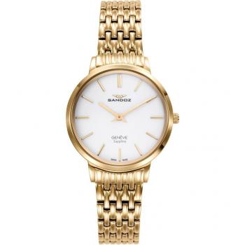 Reloj de Mujer Sandoz Elegant 81382-99 - Movimiento de Cuarzo, caja y brazalete de acero en IP dorado