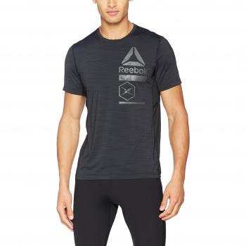 Reebok Actvchl Zoned Grphc tee Camiseta, Hombre, Negro, S