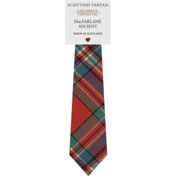 Boys All Wool Tie Woven Scotland - MacFarlane Ancient Tartan