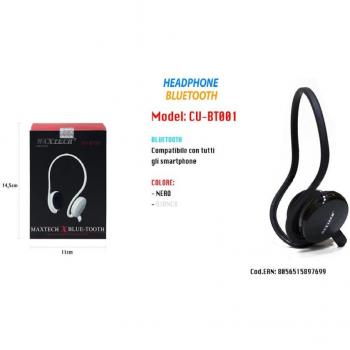 Auricular Bluetooth Inalámbrico con Banda para el Cuello y Micrófono Manos Libres Maxtech Cu-bt001