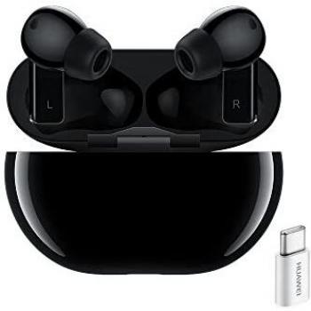 HUAWEI FreeBuds Pro con Adaptador Huawei AP52, Auriculares True Wireless Bluetooth, cancelación Inteligente del Ruido, Sistema de 3 micrófono, Carga inalámbrica rápida, Negro